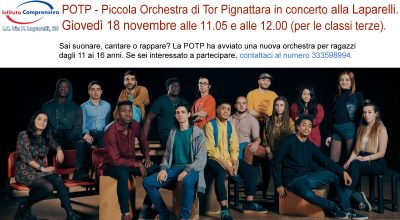 UNA MATTINATA DI DIVERTIMENTO E DI MUSICA ALLA “LAPARELLI”