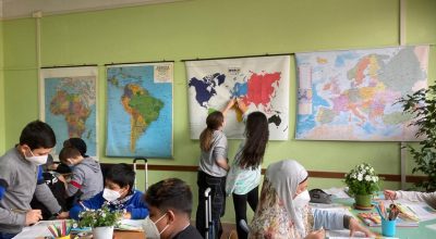 Laboratorio di geografia nel plesso Pavoni